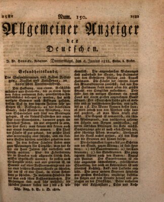 Allgemeiner Anzeiger der Deutschen Donnerstag 6. Juni 1822