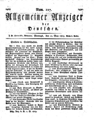 Allgemeiner Anzeiger der Deutschen Montag 12. Mai 1823