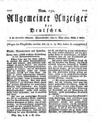 Allgemeiner Anzeiger der Deutschen Samstag 17. Mai 1823