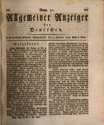 Allgemeiner Anzeiger der Deutschen Samstag 31. Januar 1824