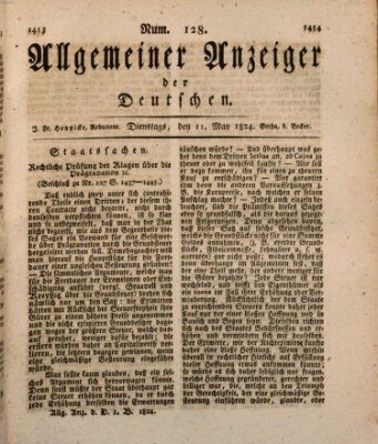 Allgemeiner Anzeiger der Deutschen Dienstag 11. Mai 1824