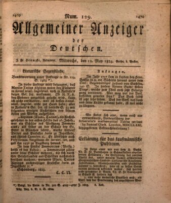 Allgemeiner Anzeiger der Deutschen Mittwoch 12. Mai 1824