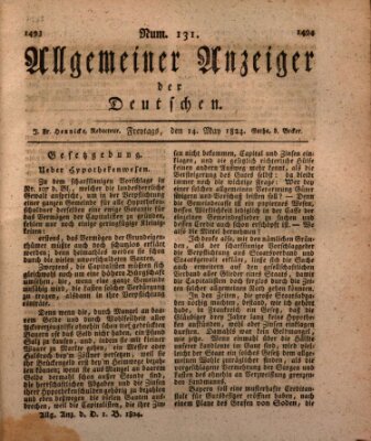 Allgemeiner Anzeiger der Deutschen Freitag 14. Mai 1824