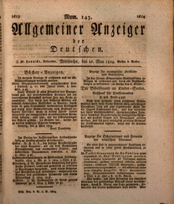 Allgemeiner Anzeiger der Deutschen Mittwoch 26. Mai 1824