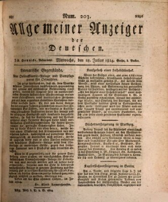 Allgemeiner Anzeiger der Deutschen Mittwoch 28. Juli 1824