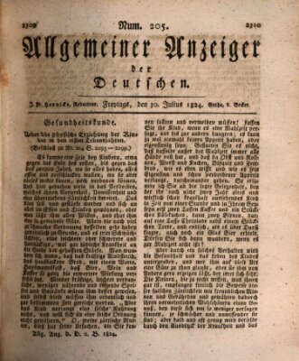 Allgemeiner Anzeiger der Deutschen Freitag 30. Juli 1824
