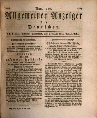 Allgemeiner Anzeiger der Deutschen Mittwoch 4. August 1824