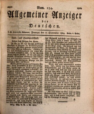 Allgemeiner Anzeiger der Deutschen Freitag 17. September 1824