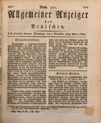 Allgemeiner Anzeiger der Deutschen Dienstag 2. November 1824