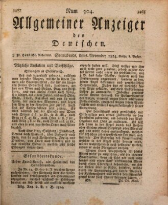 Allgemeiner Anzeiger der Deutschen Samstag 6. November 1824