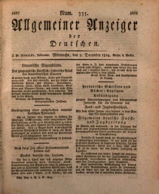 Allgemeiner Anzeiger der Deutschen Mittwoch 8. Dezember 1824