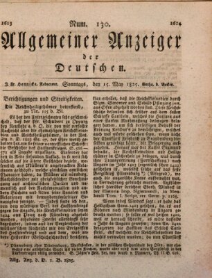 Allgemeiner Anzeiger der Deutschen Sonntag 15. Mai 1825