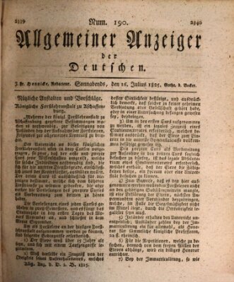 Allgemeiner Anzeiger der Deutschen Samstag 16. Juli 1825