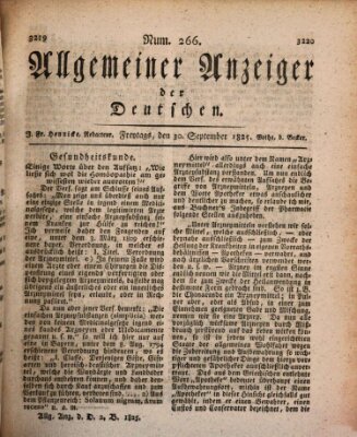 Allgemeiner Anzeiger der Deutschen Freitag 30. September 1825