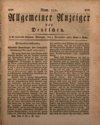 Allgemeiner Anzeiger der Deutschen Freitag 9. Dezember 1825