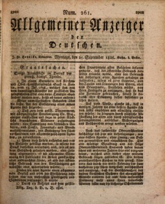 Allgemeiner Anzeiger der Deutschen Montag 25. September 1826