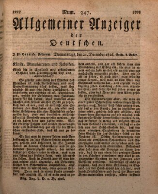 Allgemeiner Anzeiger der Deutschen Donnerstag 21. Dezember 1826