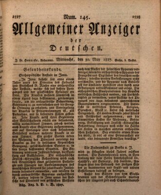 Allgemeiner Anzeiger der Deutschen Mittwoch 30. Mai 1827