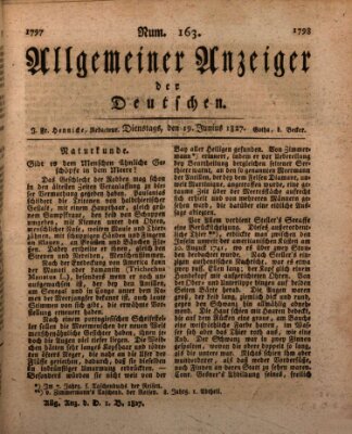 Allgemeiner Anzeiger der Deutschen Dienstag 19. Juni 1827