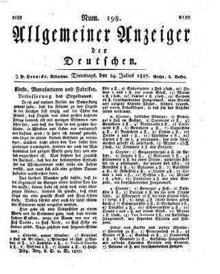 Allgemeiner Anzeiger der Deutschen Dienstag 24. Juli 1827