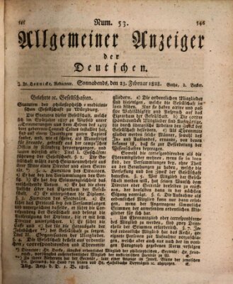 Allgemeiner Anzeiger der Deutschen Samstag 23. Februar 1828