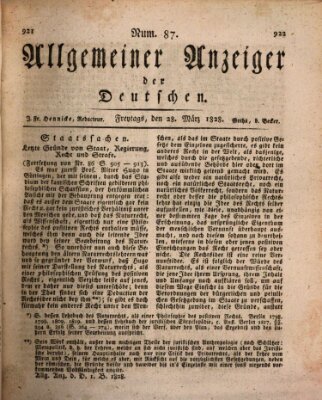 Allgemeiner Anzeiger der Deutschen Freitag 28. März 1828