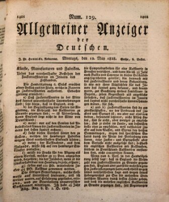 Allgemeiner Anzeiger der Deutschen Montag 12. Mai 1828