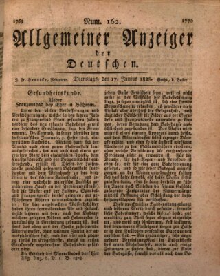 Allgemeiner Anzeiger der Deutschen Dienstag 17. Juni 1828