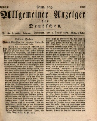 Allgemeiner Anzeiger der Deutschen Sonntag 3. August 1828