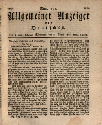 Allgemeiner Anzeiger der Deutschen Dienstag 26. August 1828