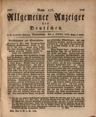 Allgemeiner Anzeiger der Deutschen Donnerstag 9. Oktober 1828