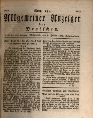 Allgemeiner Anzeiger der Deutschen Mittwoch 8. Juli 1829