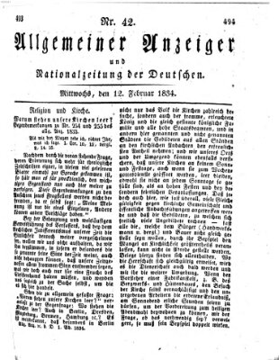 Allgemeiner Anzeiger und Nationalzeitung der Deutschen (Allgemeiner Anzeiger der Deutschen) Mittwoch 12. Februar 1834