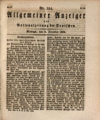 Allgemeiner Anzeiger und Nationalzeitung der Deutschen (Allgemeiner Anzeiger der Deutschen) Montag 8. Dezember 1834