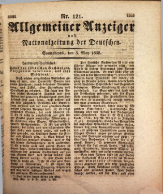 Allgemeiner Anzeiger und Nationalzeitung der Deutschen (Allgemeiner Anzeiger der Deutschen) Samstag 5. Mai 1838