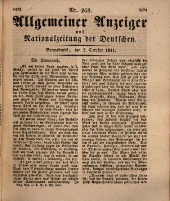 Allgemeiner Anzeiger und Nationalzeitung der Deutschen (Allgemeiner Anzeiger der Deutschen) Samstag 2. Oktober 1841