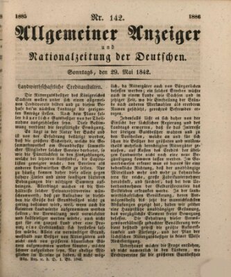 Allgemeiner Anzeiger und Nationalzeitung der Deutschen (Allgemeiner Anzeiger der Deutschen) Sonntag 29. Mai 1842