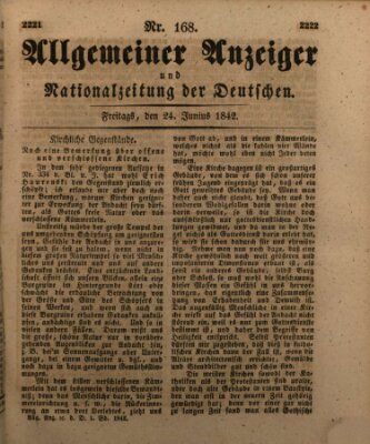 Allgemeiner Anzeiger und Nationalzeitung der Deutschen (Allgemeiner Anzeiger der Deutschen) Freitag 24. Juni 1842