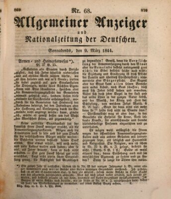 Allgemeiner Anzeiger und Nationalzeitung der Deutschen (Allgemeiner Anzeiger der Deutschen) Samstag 9. März 1844