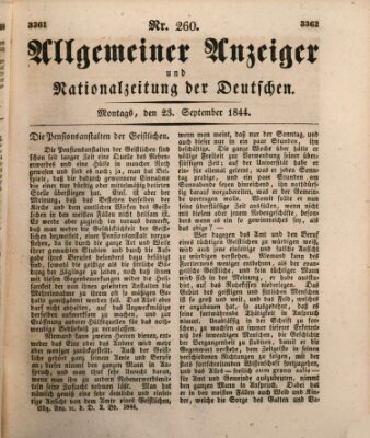 Allgemeiner Anzeiger und Nationalzeitung der Deutschen (Allgemeiner Anzeiger der Deutschen) Montag 23. September 1844