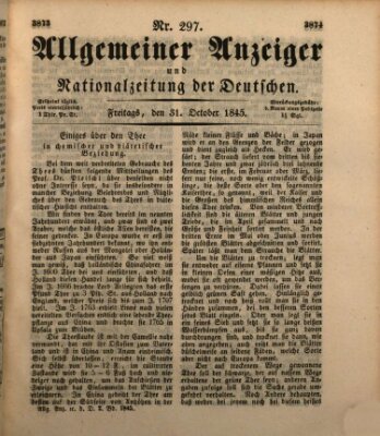 Allgemeiner Anzeiger und Nationalzeitung der Deutschen (Allgemeiner Anzeiger der Deutschen) Freitag 31. Oktober 1845