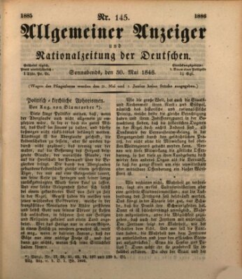 Allgemeiner Anzeiger und Nationalzeitung der Deutschen (Allgemeiner Anzeiger der Deutschen) Samstag 30. Mai 1846