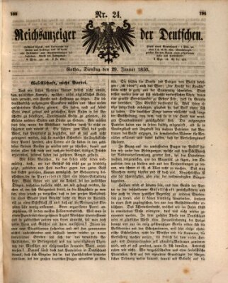 Reichsanzeiger der Deutschen (Allgemeiner Anzeiger der Deutschen) Dienstag 29. Januar 1850