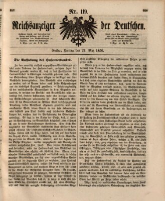 Reichsanzeiger der Deutschen (Allgemeiner Anzeiger der Deutschen) Freitag 24. Mai 1850