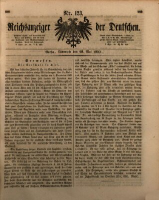 Reichsanzeiger der Deutschen (Allgemeiner Anzeiger der Deutschen) Mittwoch 29. Mai 1850