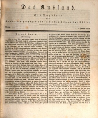 Das Ausland Freitag 4. Februar 1831