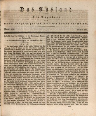 Das Ausland Mittwoch 20. April 1831