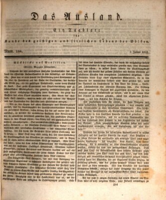 Das Ausland Sonntag 3. Juli 1831