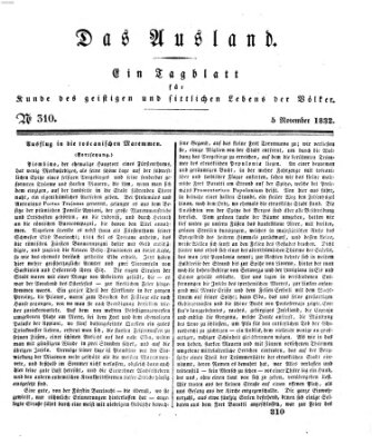 Das Ausland Montag 5. November 1832