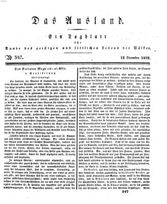 Das Ausland Mittwoch 12. Dezember 1832